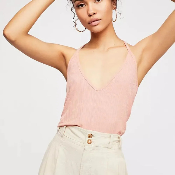 INTIMATELY by FREE PEOPLE NWOT Slinky Slinky Tank‎ in Salmon - Picture 1 of 8